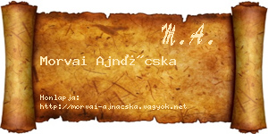 Morvai Ajnácska névjegykártya